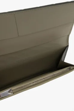 Bottega Veneta ZIELONY Skórzany portfel