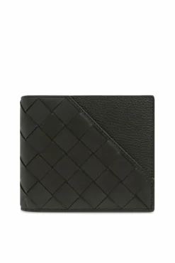 Bottega Veneta ZIELONY Skórzany portfel