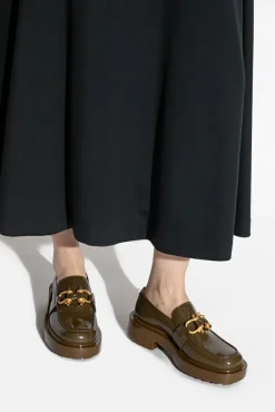 Bottega Veneta ZIELONY Skórzane buty ‘Monsieur’ typu ‘loafers’