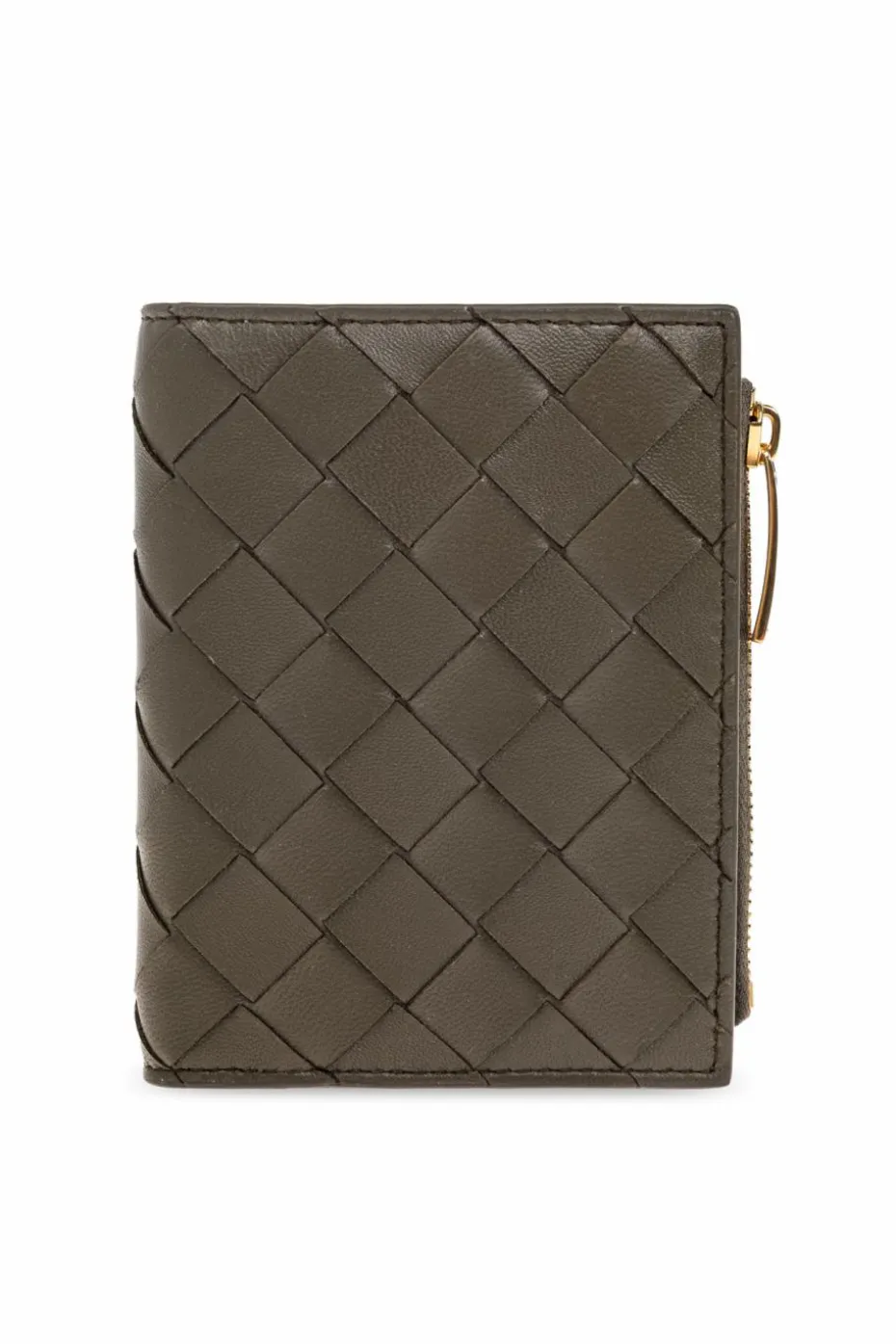 Bottega Veneta ZIELONY Skórzany portfel