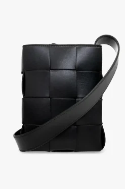 Bottega Veneta ZIELONY Skórzane etui na telefon na pasku