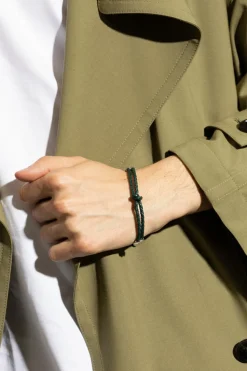 Bottega Veneta ZIELONY Skórzana bransoleta