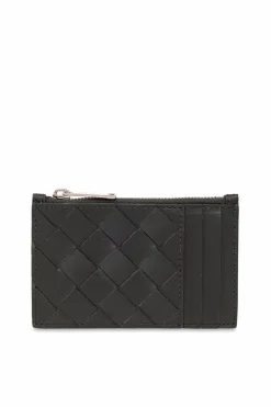 Bottega Veneta ZIELONY Skórzane etui na karty