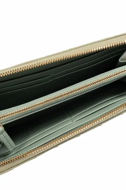Bottega Veneta ZIELONY Skórzany portfel