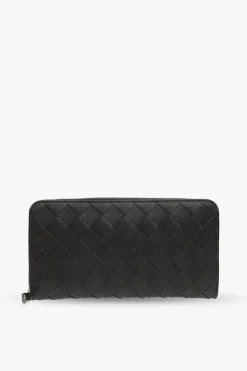 Bottega Veneta ZIELONY Skórzany portfel
