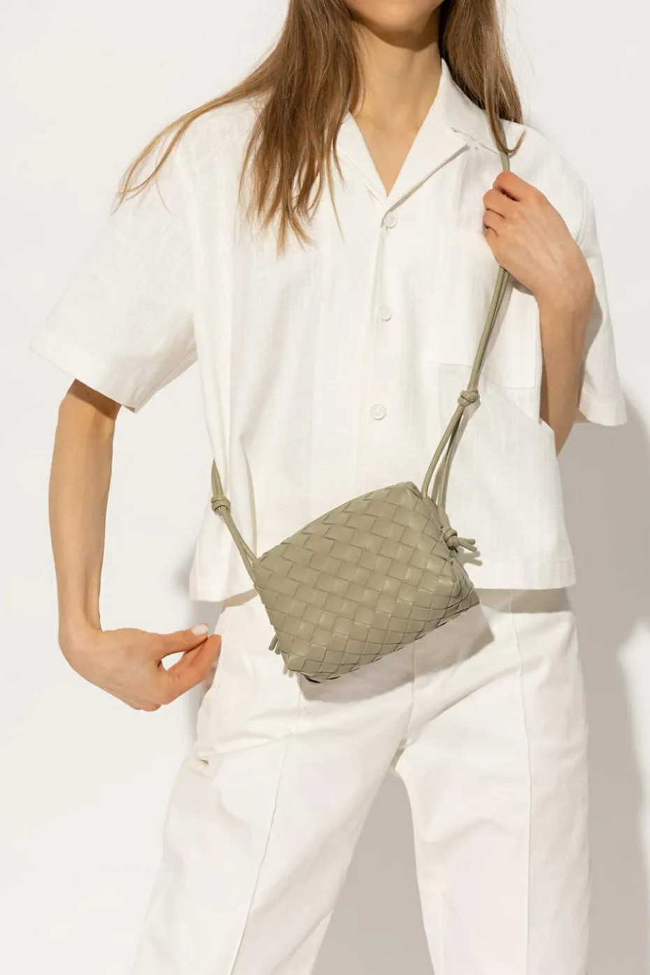 Bottega Veneta ZIELONY Torba na ramię ‘Loop Mini’