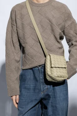 Bottega Veneta ZIELONY Torba na ramię ‘Vertical Cobble Mini’