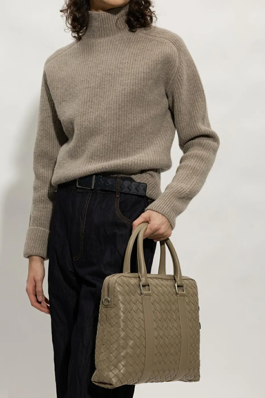 Bottega Veneta ZIELONY Torba na ramię ‘Classic Hidrology Medium’
