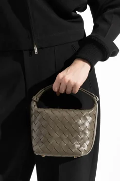 Bottega Veneta ZIELONY Torba do ręki `Wallace Mini`