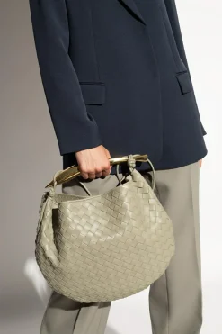 Bottega Veneta ZIELONY Torba na ramię ‘Sardine Medium’
