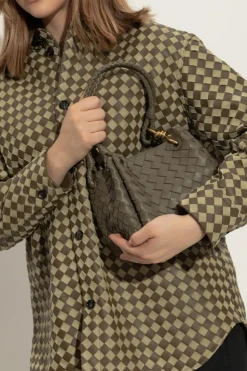 Bottega Veneta ZIELONY Torba do ręki `Parachute Small`