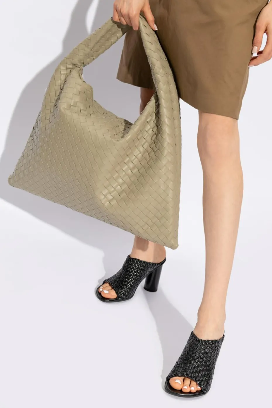 Bottega Veneta ZIELONY Torba na ramię ‘Hop Large’