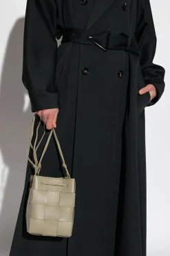 Bottega Veneta ZIELONY Torba na ramię ‘Cassette Small’ typu ‘bucket’
