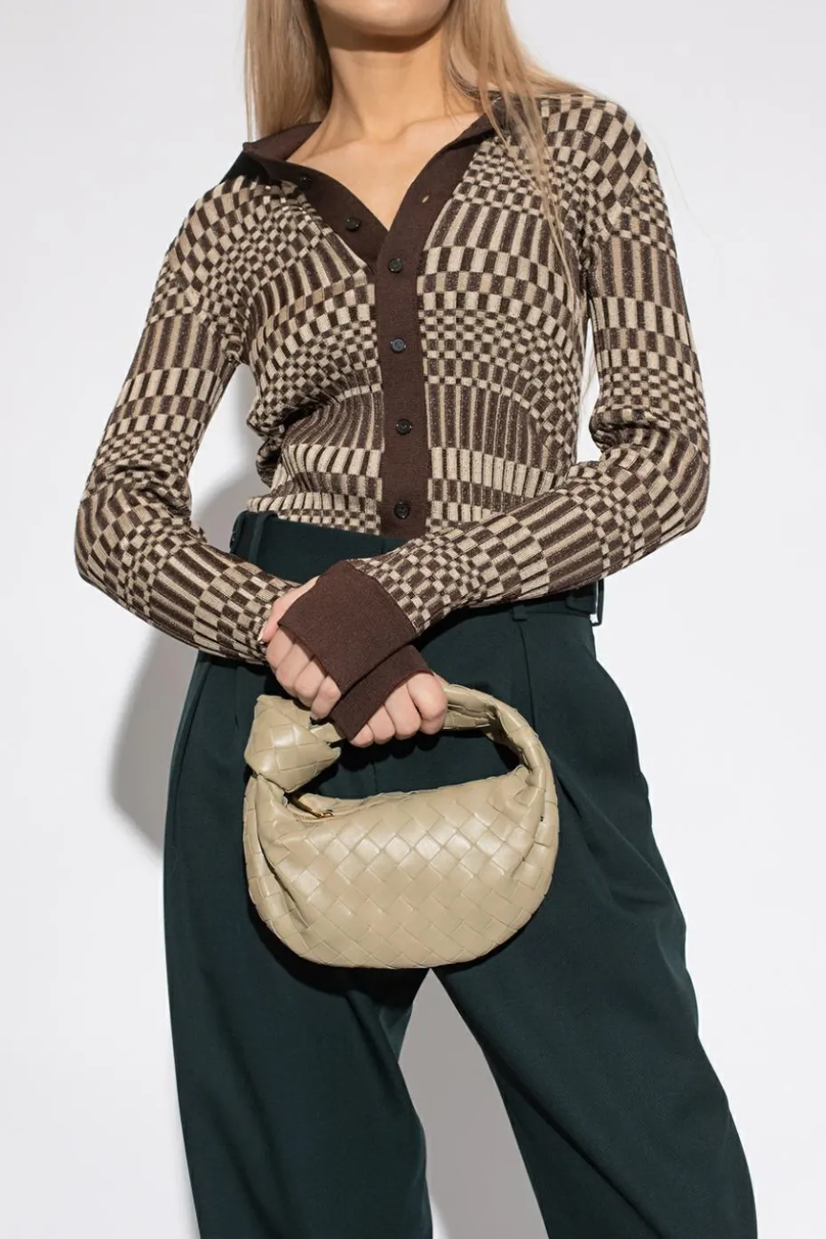 Bottega Veneta ZIELONY Torba do ręki ‘Jodie Mini’