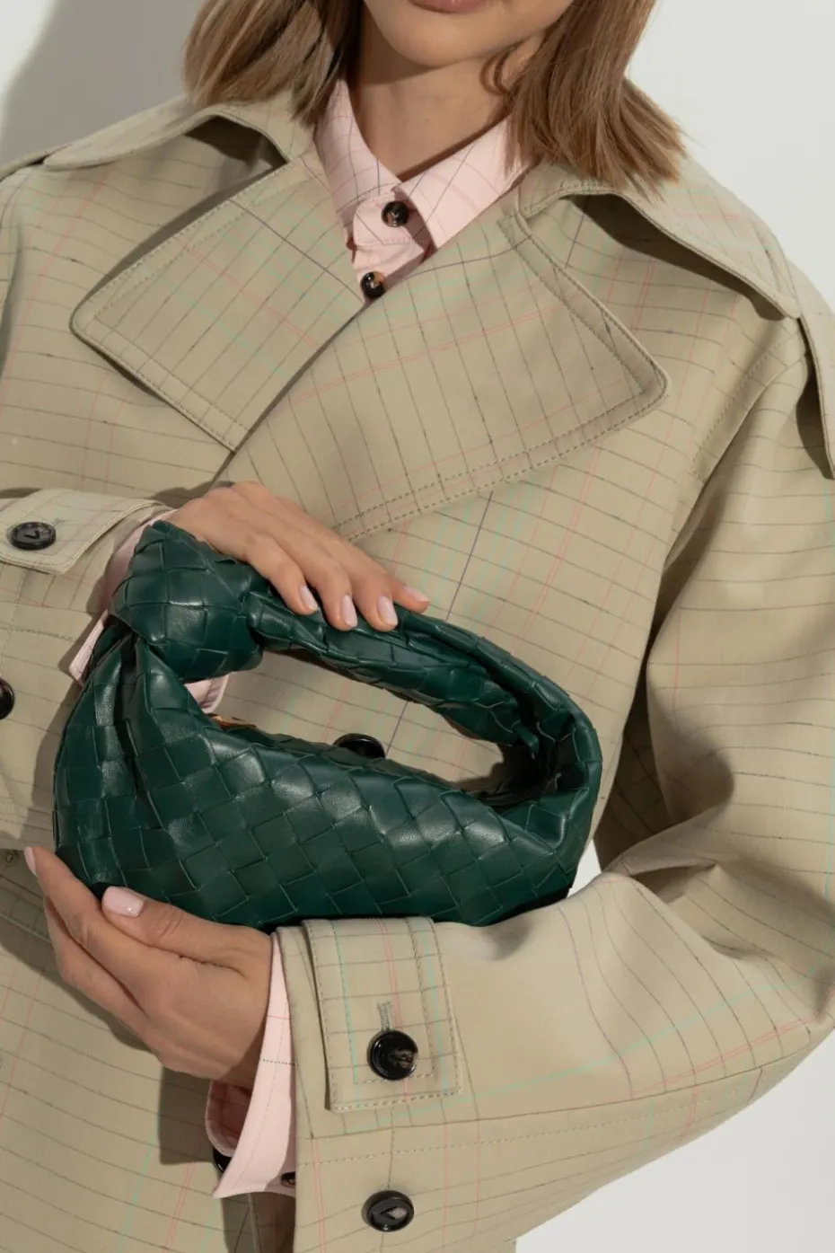 Bottega Veneta ZIELONY Torba do ręki `Jodie Mini`