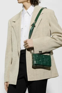 Bottega Veneta ZIELONY Torba na ramię ‘Cassette Small’