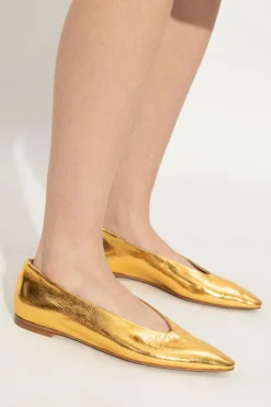 Bottega Veneta ZŁOTY Baleriny `Sofia`