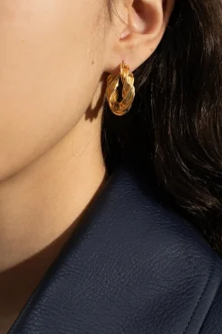 Bottega Veneta ZŁOTY Okrągłe kolczyki