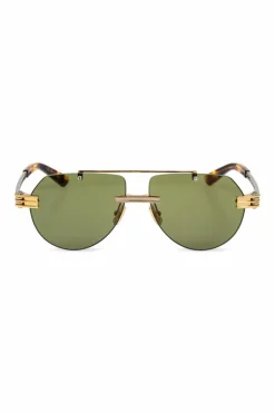 Bottega Veneta ZŁOTY Okulary przeciwsłoneczne