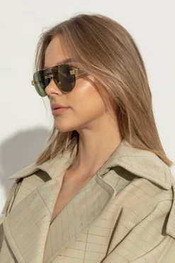 Bottega Veneta ZŁOTY Okulary przeciwsłoneczne
