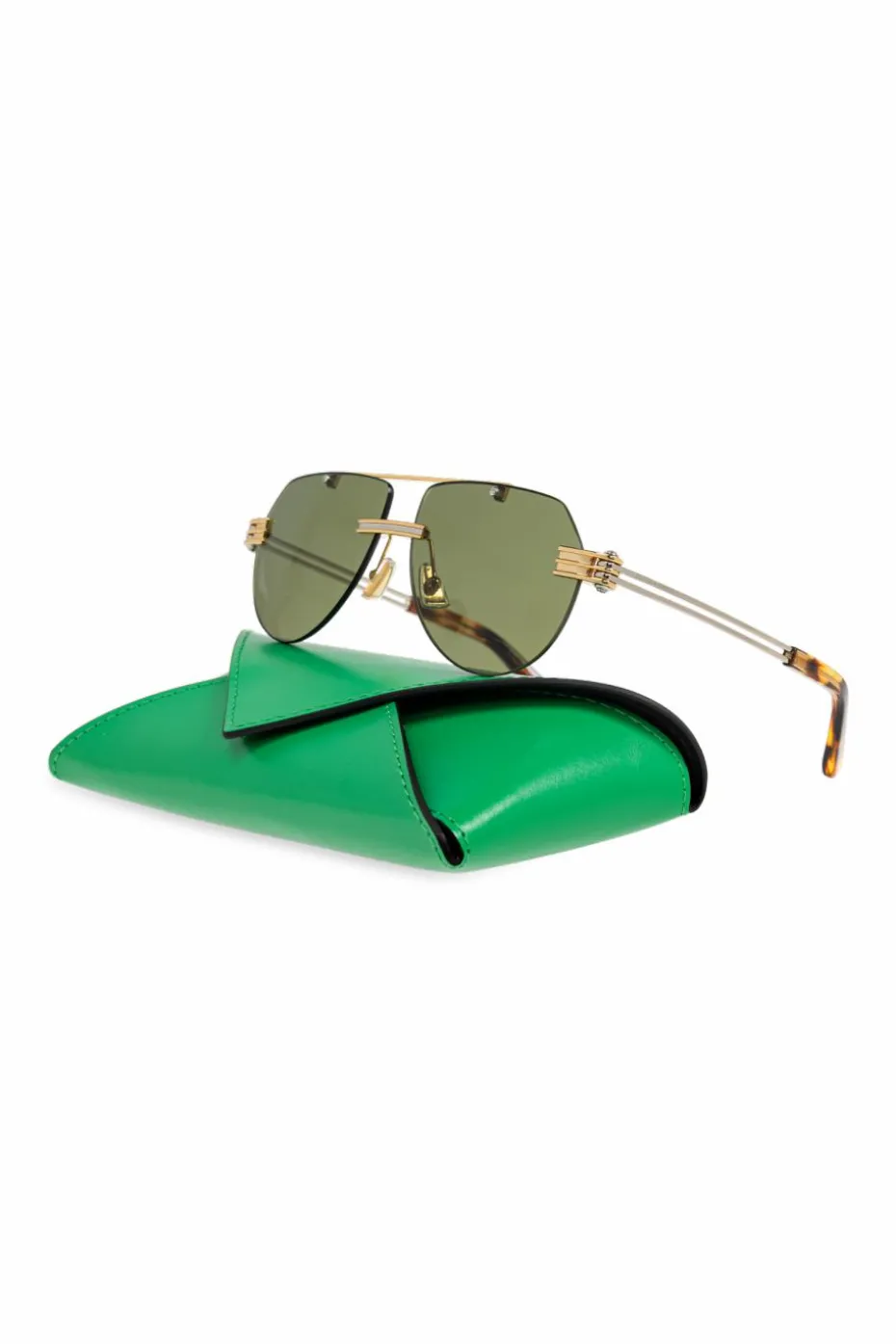 Bottega Veneta ZŁOTY Okulary przeciwsłoneczne