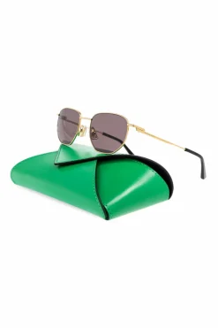 Bottega Veneta ZŁOTY Okulary przeciwsłoneczne