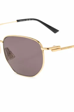 Bottega Veneta ZŁOTY Okulary przeciwsłoneczne