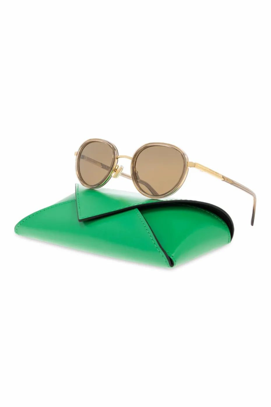 Bottega Veneta ZŁOTY Okulary przeciwsłoneczne