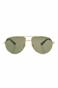 Bottega Veneta ZŁOTY Okulary przeciwsłoneczne