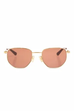 Bottega Veneta ZŁOTY Okulary przeciwsłoneczne