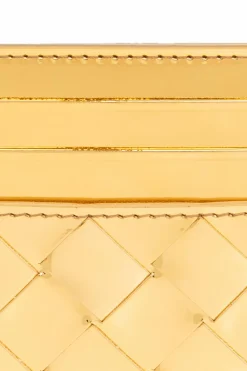Bottega Veneta ZŁOTY Skórzane etui na karty