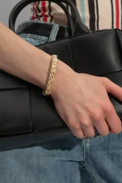 Bottega Veneta ZŁOTY Srebrna bransoleta