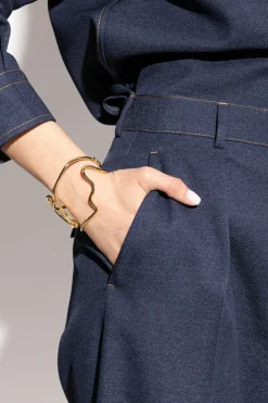 Bottega Veneta ZŁOTY Srebrna bransoleta