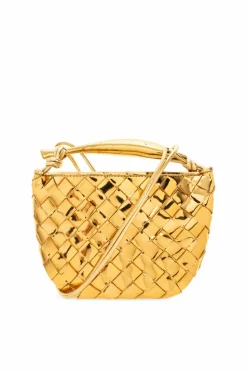Bottega Veneta ZŁOTY Torba na ramię ‘Sardine Mini’