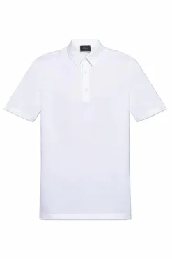 Brioni BIAŁY Polo z logo