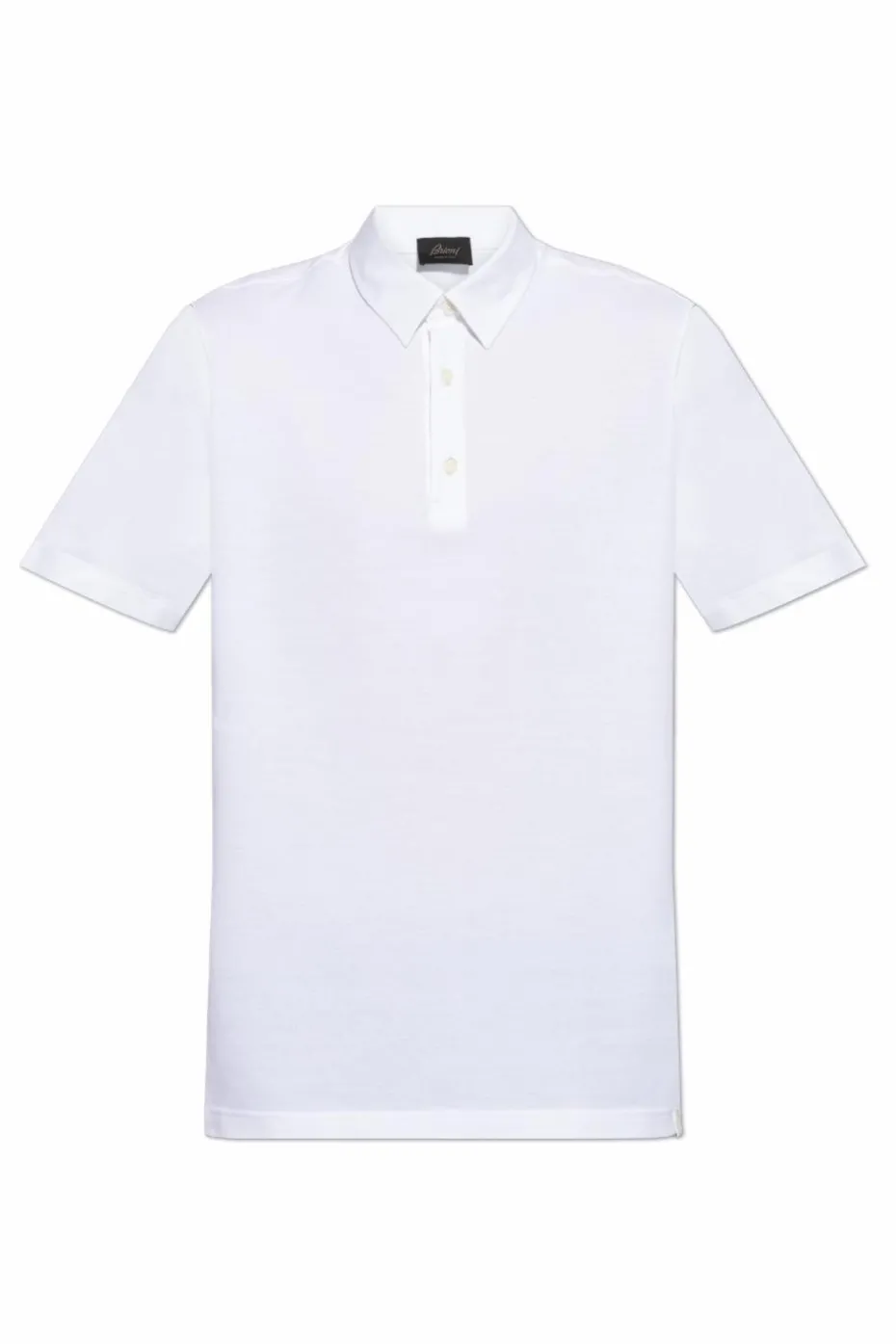 Brioni BIAŁY Polo z logo
