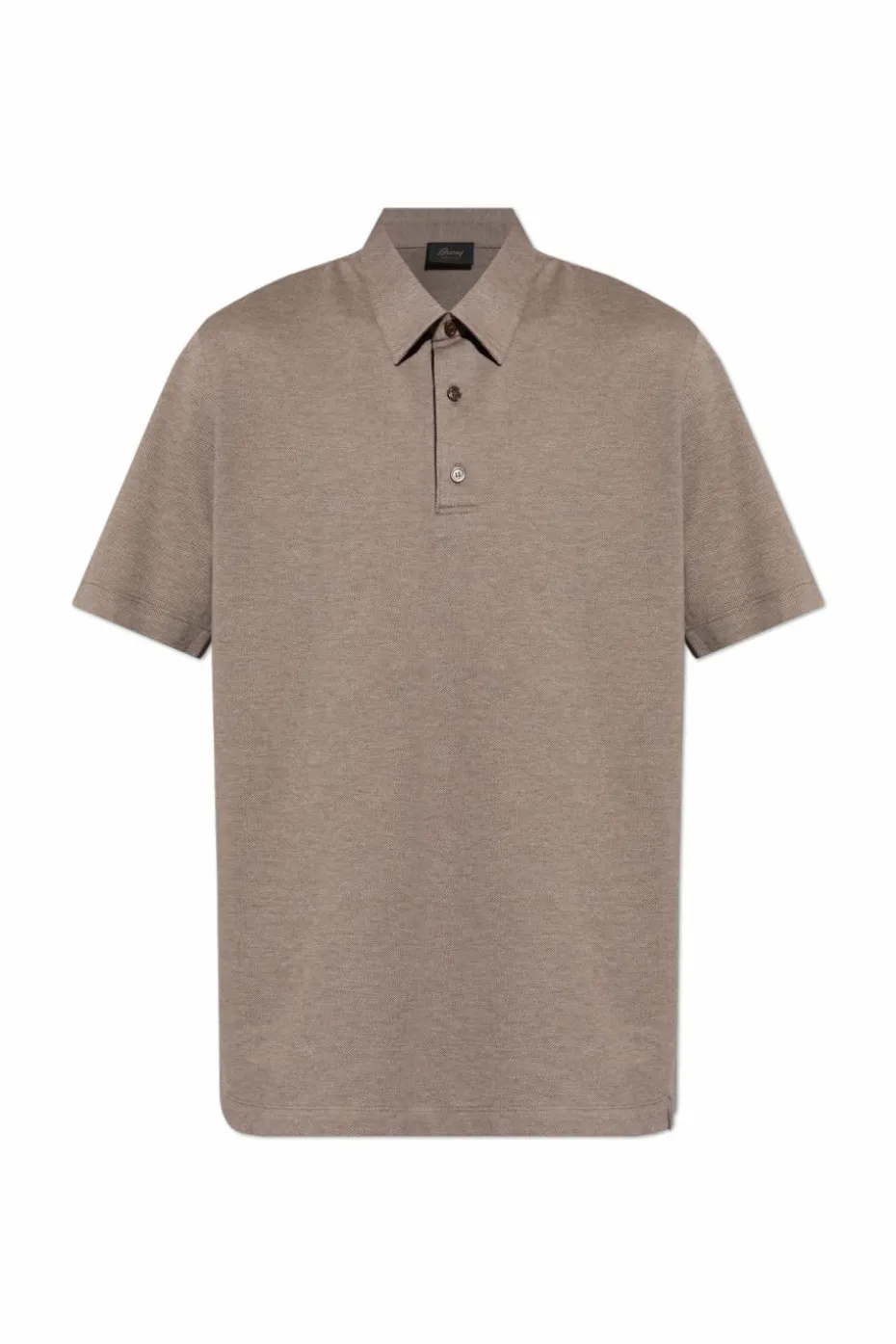 Brioni BRĄZOWY Bawełniane polo
