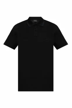 Brioni CZARNY Bawełniane polo