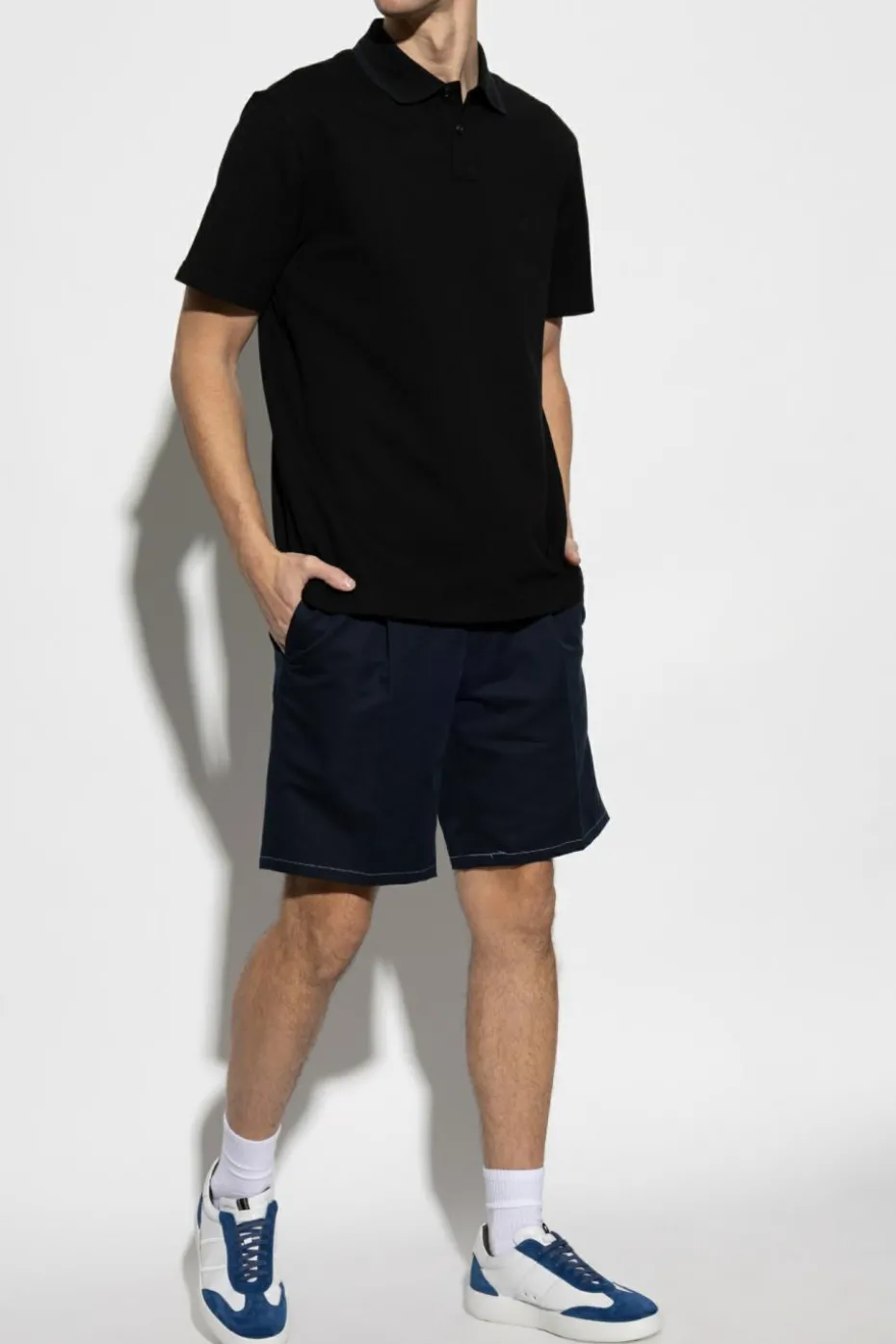 Brioni CZARNY Bawełniane polo