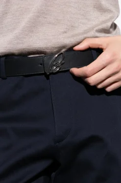 Brioni CZARNY Dwustronny pasek