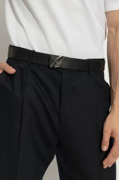 Brioni CZARNY Dwustronny pasek