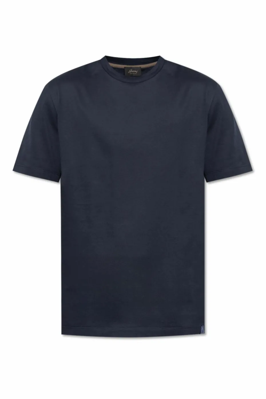 Brioni GRANATOWY T-shirt z naszywką