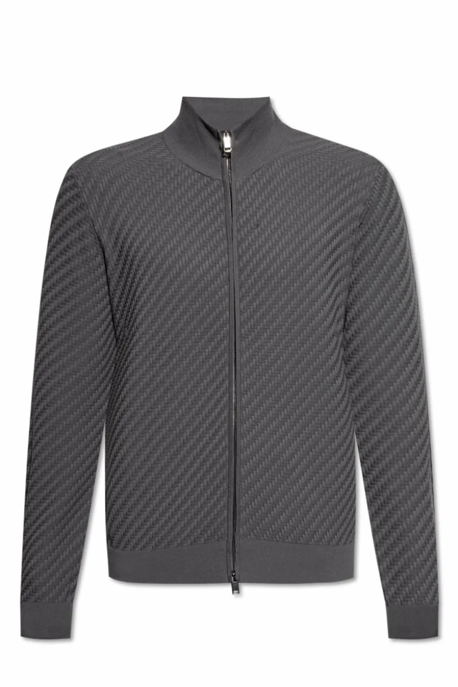 Brioni SZARY Bluza ze stójką
