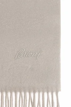 Brioni SZARY Kaszmirowy szal