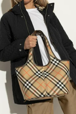 Burberry beżowy Bawełniana torba typu `tote`