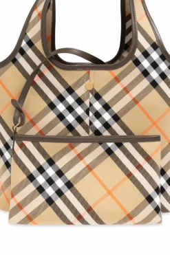 Burberry beżowy Bawełniana torba typu `tote`