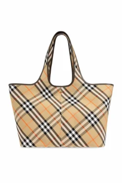 Burberry beżowy Bawełniana torba typu `tote`