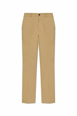 Burberry beżowy Bawełniane spodnie z logo