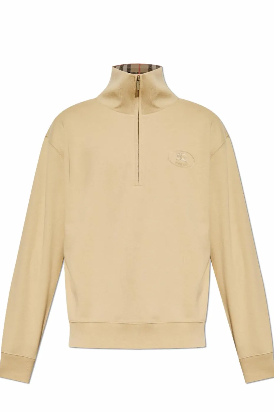 Burberry beżowy Bluza z wyszytym logo