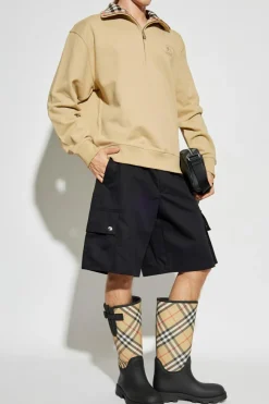 Burberry beżowy Bluza z wyszytym logo